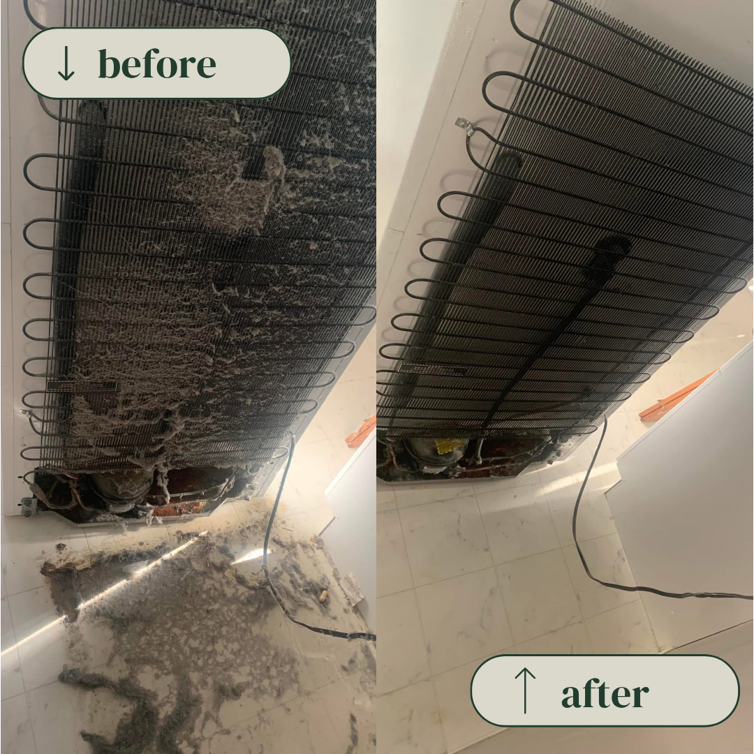 Bathtub before and after cleaning