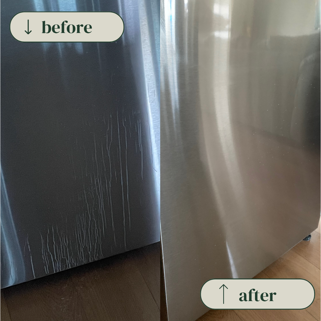 Oven before and after cleaning